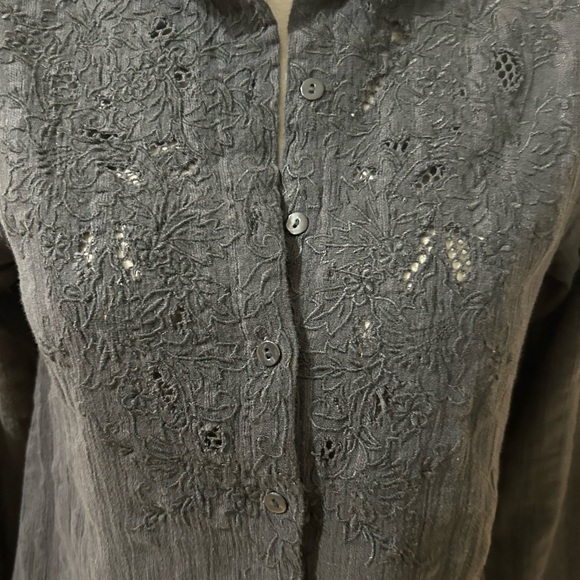 5/25$ Must Buy 5!! Free people crochet lace blouse shirt top - Picture 5 of 8